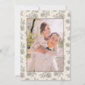 Herfst Bloemige Monogram Foto Save The Date (Achterkant)