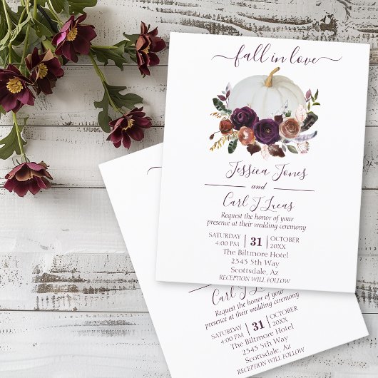 Herfst Bloemige Pompoen Boho Bruiloft Herfst