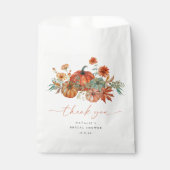 Herfst Bloemige Pompoen Bruidsdiner Bedankzakje (Voorkant)