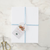 Herfst Bloemige Pompoen Bruidsdiner Favoriet Cadeaulabel (Met Touw)