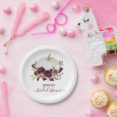 Herfst Bloemige Pompoen Bruidsdiner Papieren Bordje (Feest)