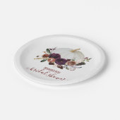 Herfst Bloemige Pompoen Bruidsdiner Papieren Bordje (Gekanteld)