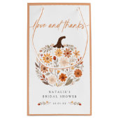 Herfst Bloemige Pompoen Bruiloft Favor Klein Cadeauzakje (Achterkant)