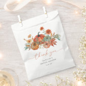 Herfst Bloemige Pompoen Bruiloft Feest Bedankzakje (Geknipt)