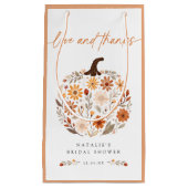 Herfst Bloemige Pompoen Bruiloft Feest Favor Klein Cadeauzakje (Voorkant)