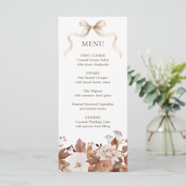 Herfst Bloemige Pompoen Bruiloft Menu