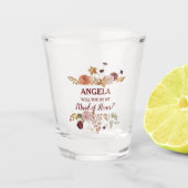 Herfst bloemige pompoen in landelijke stijl  shot glas (Voorkant)