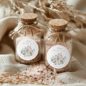 Herfst Bloemige Pompoen Kerstmis Thanksgiving Ronde Sticker