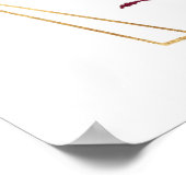 Herfst Bloemige Pompoen Trouw Welkom Bord Poster (Hoek)