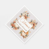 Herfst Bloemige Rustieke Bruiloft Bruidsshower Pap Servet (Hoek)