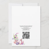 Herfst Bloemige Rustieke Landelijke QR Code Trouw Kaart (Achterkant)