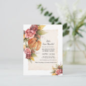 Herfst Bloemige Rustieke Pompoen Vriendendag van D Kaart (Staand voorkant)