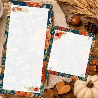 Herfst Bloemige Schrijfblok Notitieblok