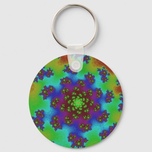 Herfst Bloemige Strooisels Sleutelhanger (Voorkant)