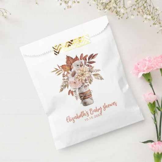 Herfst Bloemige Terracotta Bruiloft Bedankzakje (Gezegeld)