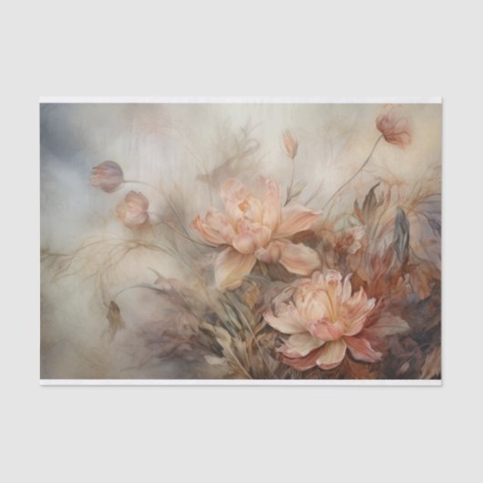 Herfst Bloemige Thanksgiving Halloween Decoupage Tissuepapier (Voorkant)