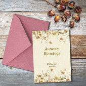 Herfst Bloemige Thanksgiving Personaliseerbaar Feestdagenkaart