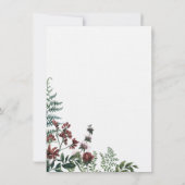Herfst Bloemige Trouwdetails Kaart (Achterkant)