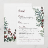 Herfst Bloemige Trouwdetails Kaart (Voorkant / Achterkant)