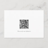 Herfst Bloemige Trouwdetails Kaart met QR-code (Achterkant)