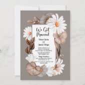 Herfst Bloemige Trouwreceptie Kaart (Voorkant)