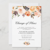 herfst bloemige uitgestelde trouwkaart kaart (Voorkant)