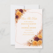 Herfst Bloemige Warme Aankondiging (Voorkant)