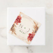 Herfst Bloemige Waterverf Bruiloft Bedankjes Labels (In situ)