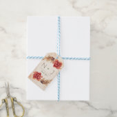 Herfst Bloemige Waterverf Bruiloft Cadeaulabel (Met Touw)