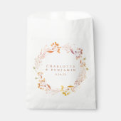 Herfst Bloemige Waterverf Krans Aangepaste Trouw Bedankzakje (Voorkant)