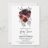 Herfst Bloemige Waterverf Prunus Bloem Halloween Kaart (Voorkant)