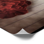 Herfst Bloemige Welkom Op Onze Bruiloft Poster (Hoek)