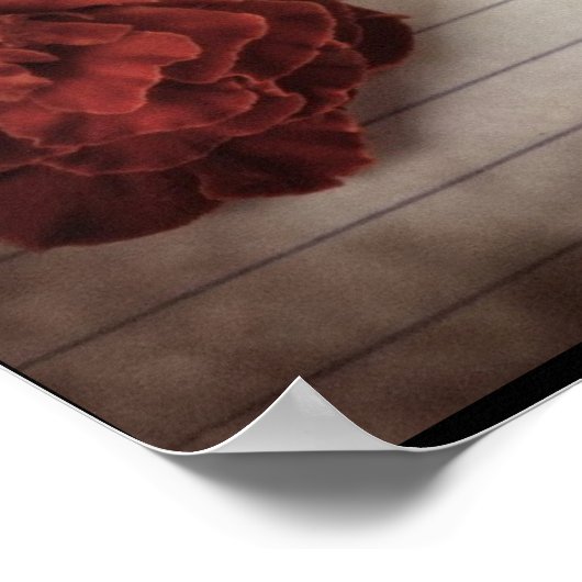 Herfst Bloemige Welkom Op Onze Bruiloft Poster (Hoek)