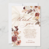 Herfst Bloemige Witte Boog Bruiloft Bedankkaart (Voorkant)