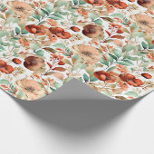 Herfst bloemmotief cadeaupapier (Hoek)