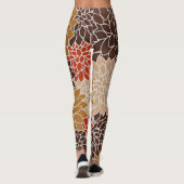 Herfst bloemmotief leggings (Achterkant)