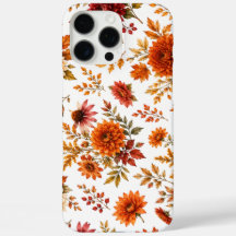 Herfst Bloemmotief met Zonnebloemen in Vintage Sti