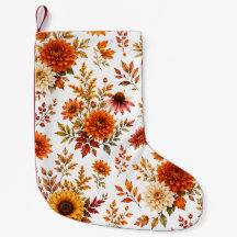 Herfst Bloemmotief met Zonnebloemen in Vintage Sti