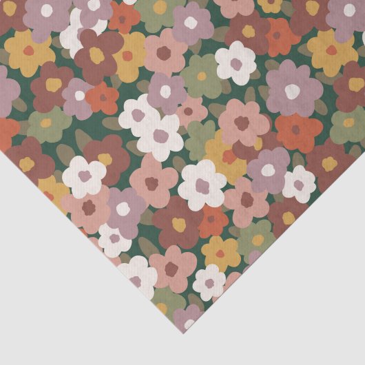Herfst Bloemmotief Tissuepapier (Detail)