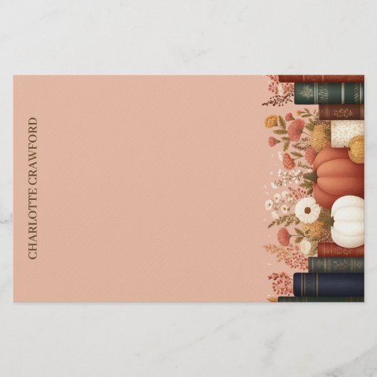 Herfst Bloemrijk Boekachtig Briefpapier (Voorkant)