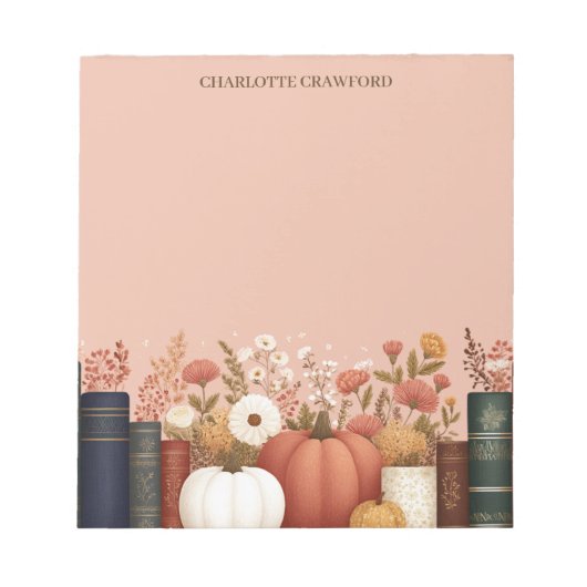  Herfst Bloemrijk Boekachtig Notitieblok (Voorkant)