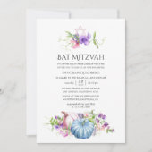 Herfst - Bloemrijke Bat Mitzvah Kaart (Voorkant)