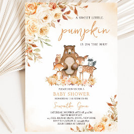 Herfst Bloemrijke Bos Baby Shower Kaart