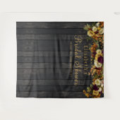 Herfst bloemrijke bruids douche fotocabine achterg wandkleed (Voorkant (horizontaal))