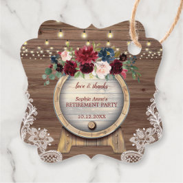 Herfst Bloemrijke Wijnvat Wijngaard Pensioenfeest Bedankjes Labels