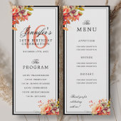 Herfst Bloemstuk 16e Verjaardag Programma Menu 