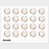 Herfst bloemstuk bruiloft ronde sticker (Vel)