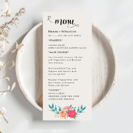 Herfst Bloemstuk Bruiloftsmenu Menu