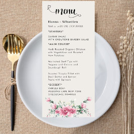 Herfst Bloemstuk Bruiloftsmenu Menu