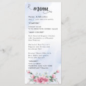 Herfst Bloemstuk Bruiloftsmenu Menu (Voorkant)
